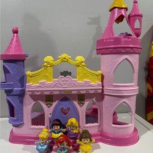 Disney Princess Castle Playset - Pink, Yellow, and Purple